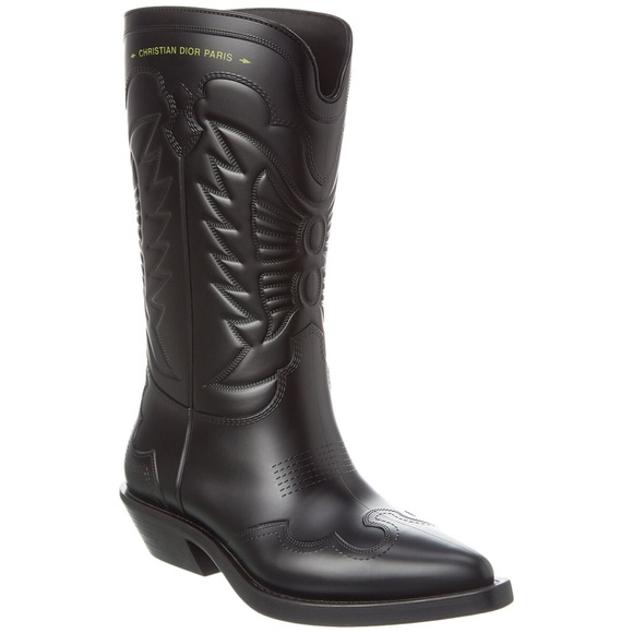 New in Box Dior Wind Rubber Cowboy Boots Black 36 $1390